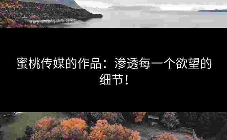 蜜桃传媒的作品：渗透每一个欲望的细节！